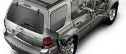 Car cutaway: Ford Escape Hybrid (2005)